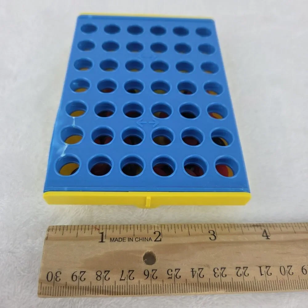 Vintage 1986 MB Travel Connect Four Complete Pocket Game Fast Shipping